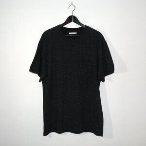 John Elliott Black Speckled Salt Wash Pocket Tee Mens Large Made in USA $234 RRP
